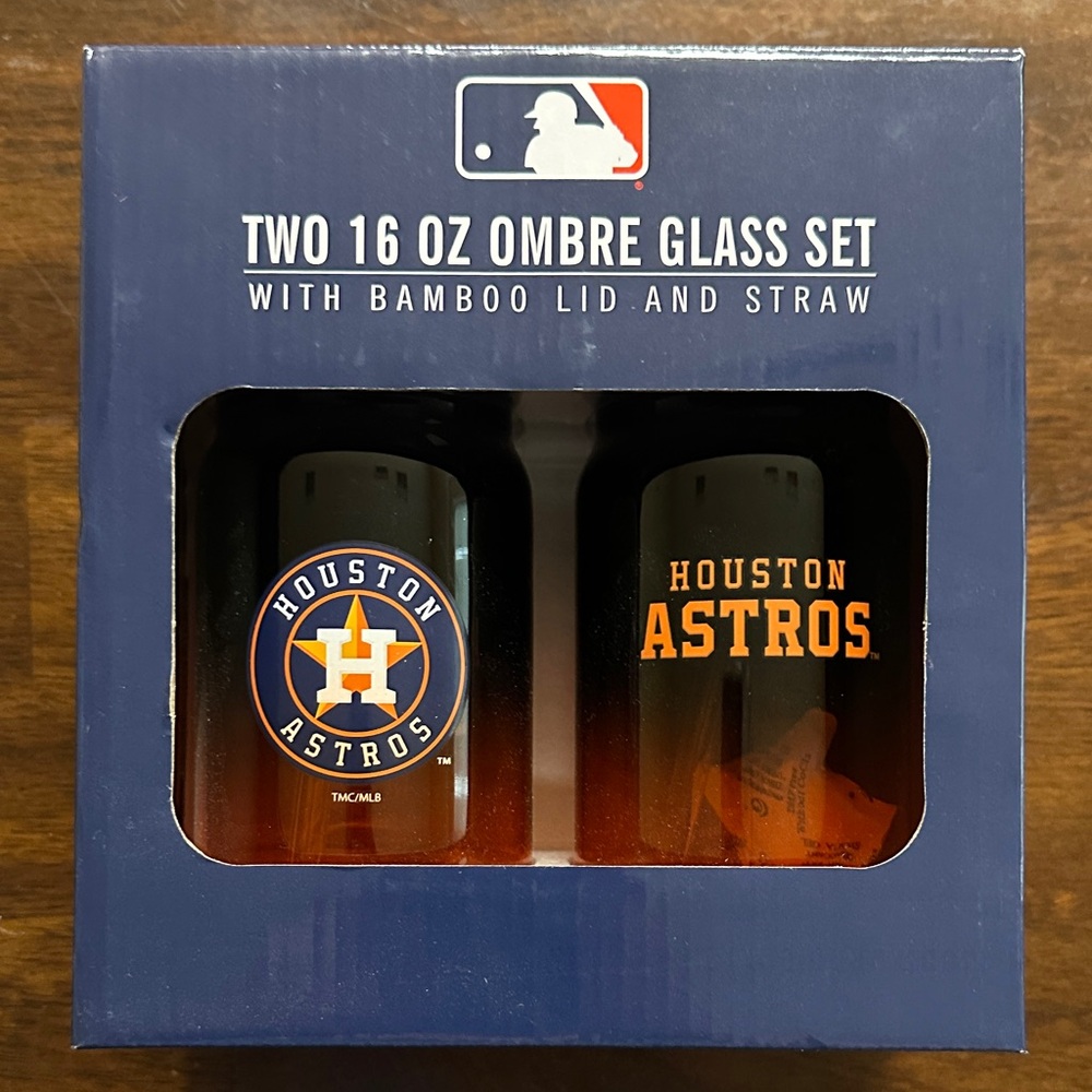 Houston Astros Ombre Glass Set
